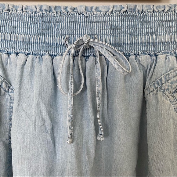 COUNTRY ROAD - light blue skirt elastic waist - Picture 4 of 10